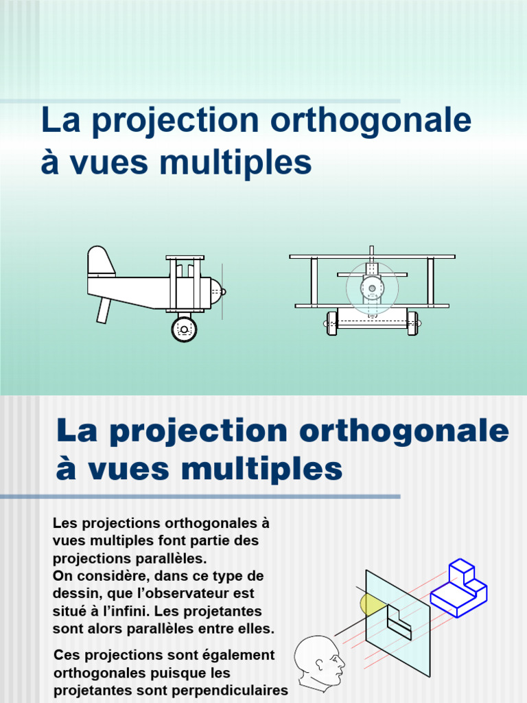Projection orthogonale à vues multiples | PDF | Orthogonalité | Géométrie