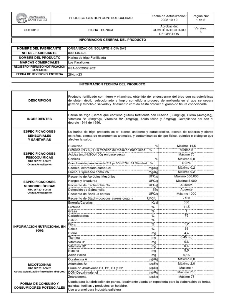 Sec 2 gqma008 har trigo farallones pdf trigo comida y bebida