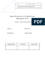 6.0ah LiFePO4 Cell Specification
