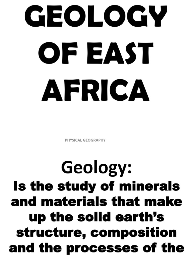 S 5 a m geology of east africa pdf rock geology sedimentary rock