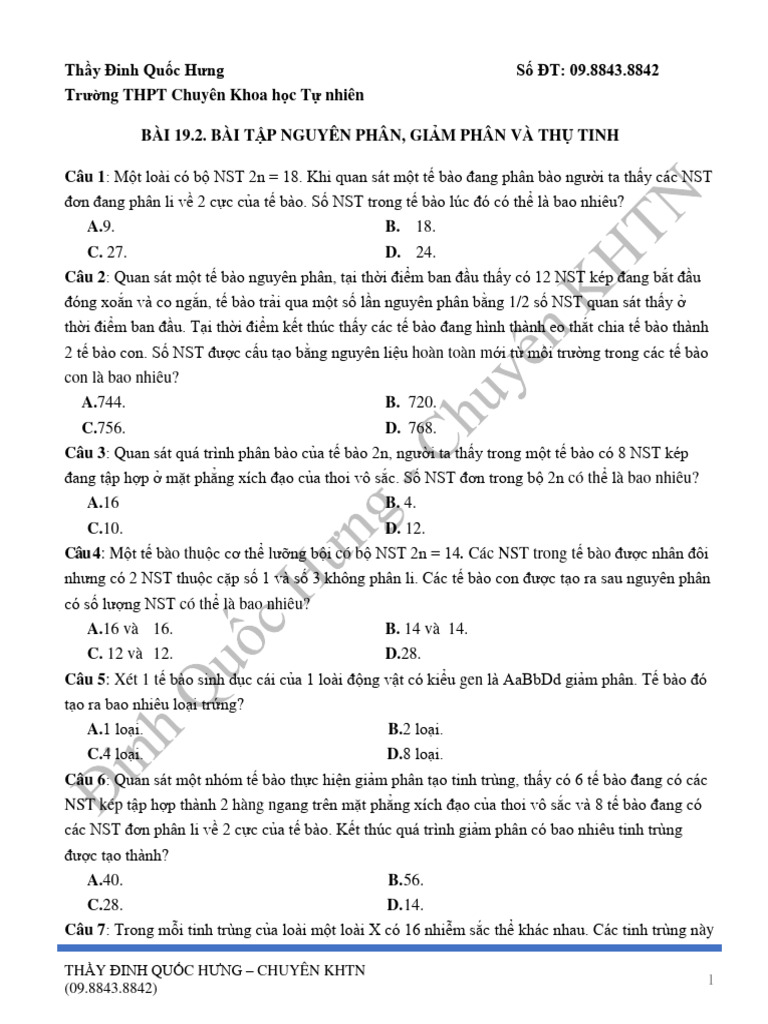 Bai 19.2 Bai Tap Nguyen Phan - Giam Phan BT | PDF