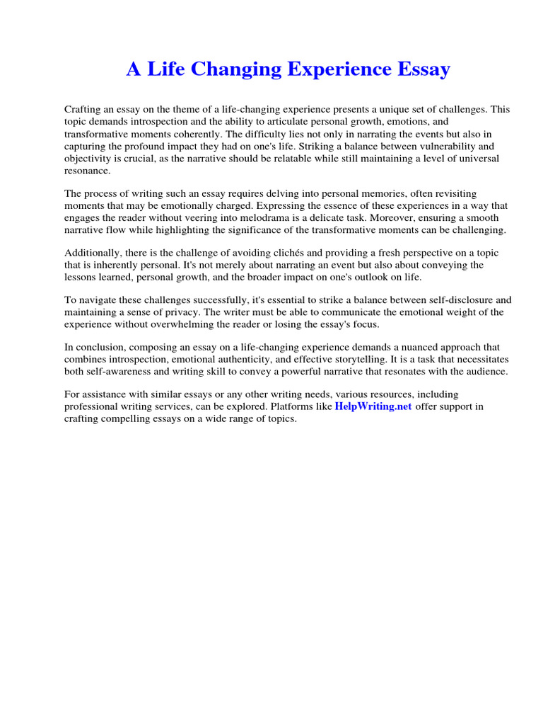 a-life-changing-experience-essay-pdf-statistics-science