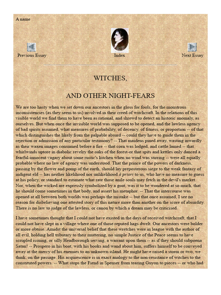 Charles Lamb Witches and Other NightFears PDF