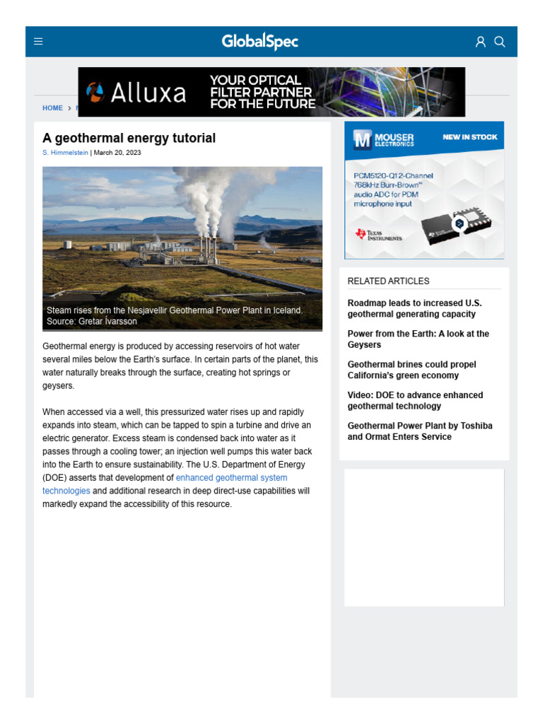 Geothermal Energy Tutorial Pdf