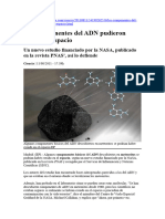 2011-08-11 Los Componentes Del ADN Pudieron Llegar Del Espacio