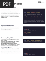 Learn PHP - Learn PHP Variables Cheatsheet - Codecademy