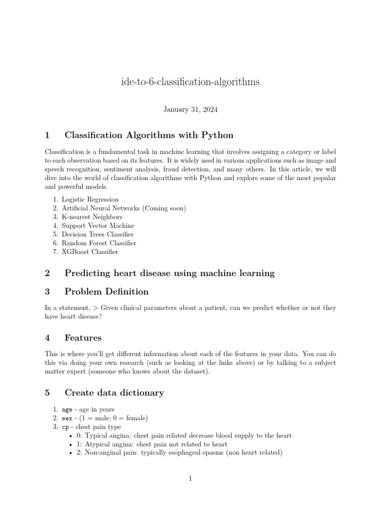 Ide To 6 Classification Algorithms | PDF | Statistical Classification ...