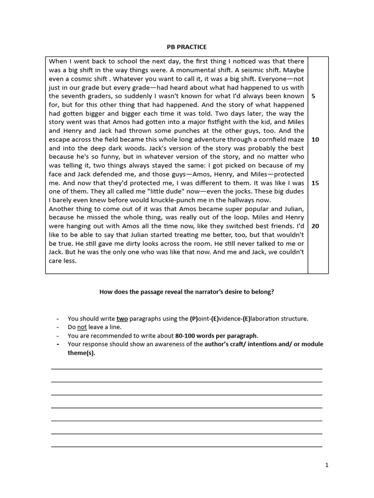 Narrator's Journey to Belonging | PDF | Foreign Language Studies