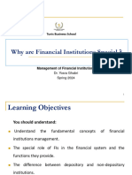 Why Are Financial Institutions Special ?