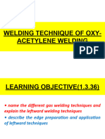 Welding Technique of Oxy-Acetylene Welding