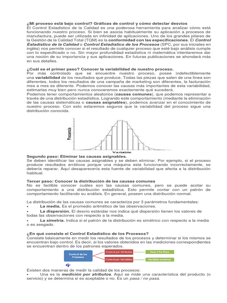 Gráficas de Control en Procesos de Calidad | PDF | Matriz (Matemáticas ...