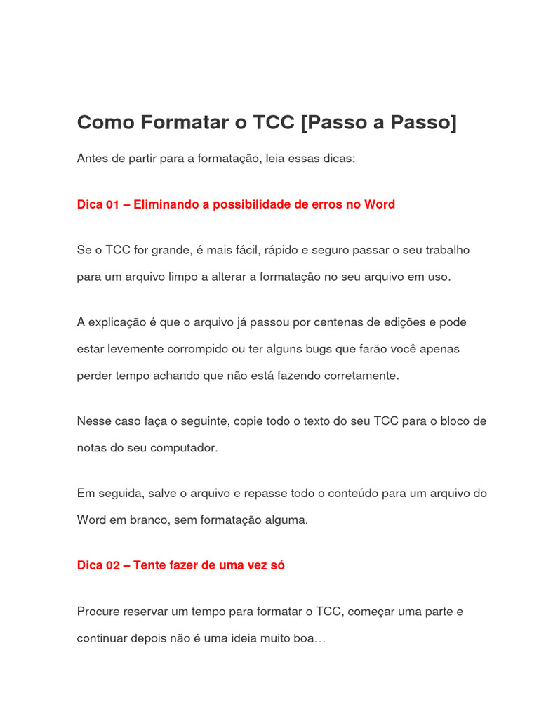 Como Formatar o TCC | PDF