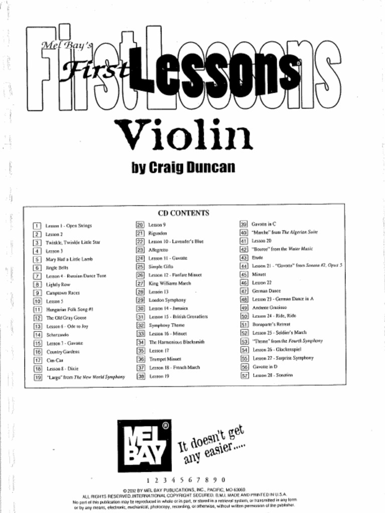 Violin Lessons PDF
