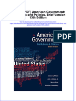 Full Download Original PDF American Government Institutions and Policies Brief Version 13Th Edition Ebook PDF Docx Kindle Full Chapter