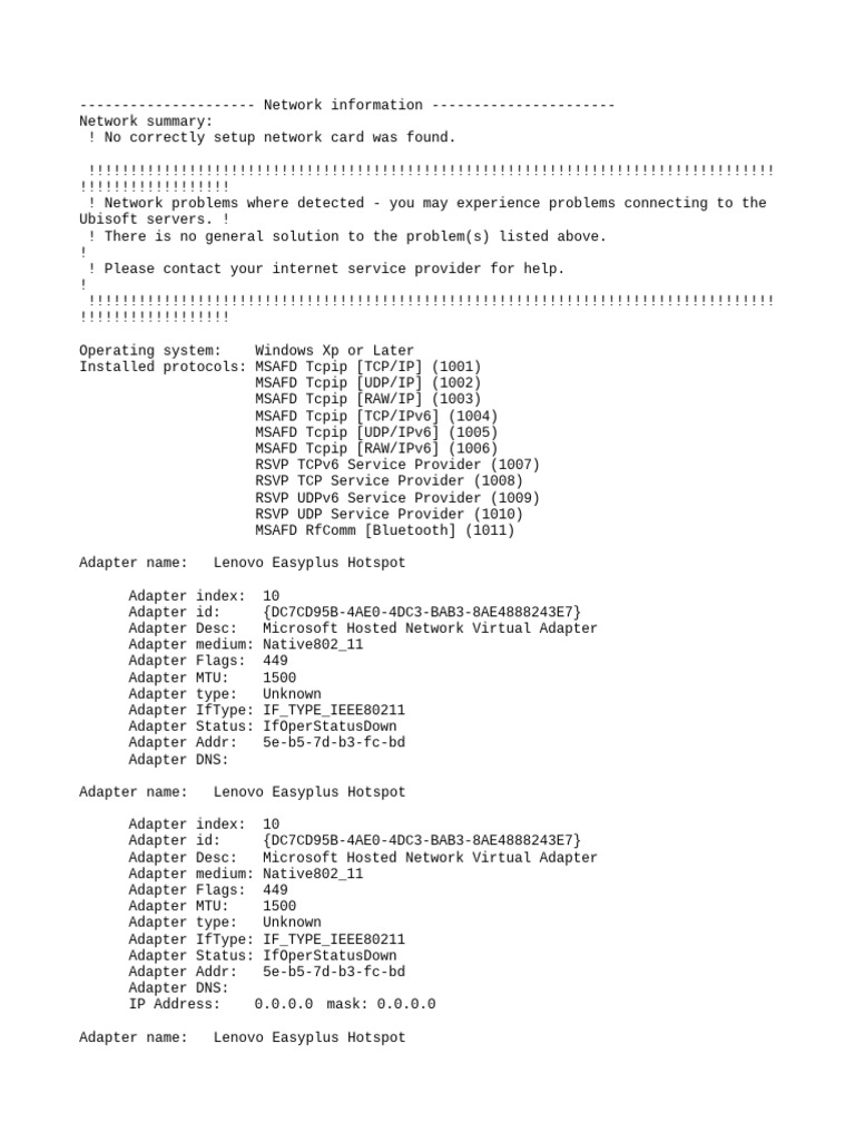 Network Info | PDF