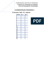 2023.2 P2 - Adm05026 - Administração Financeira Ii - Gabarito T1 e T2