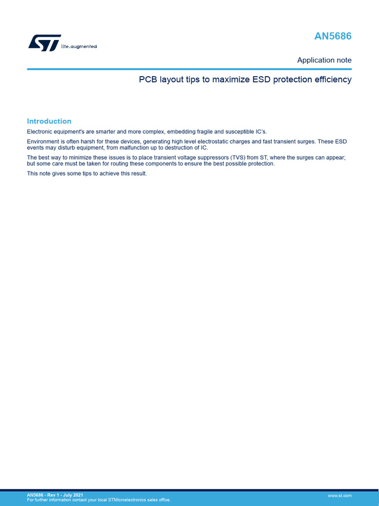 PCB Layout Tips To Maximize ESD Protection Efficiency | PDF