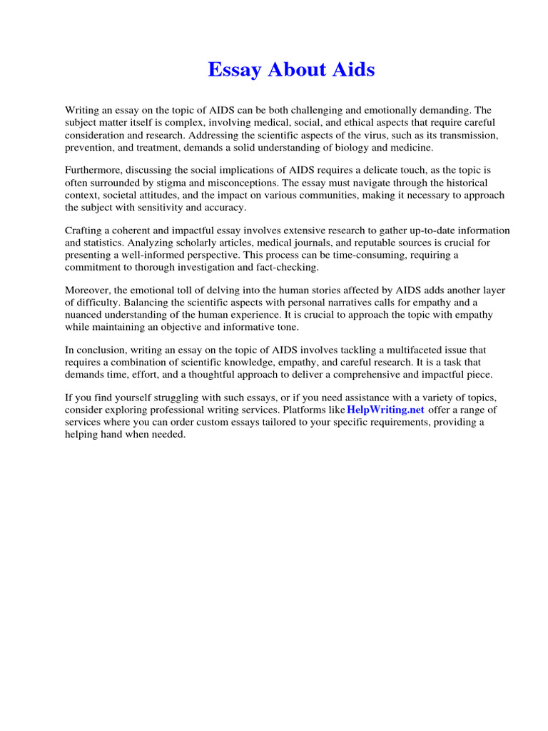 Essay about aids pdf shura