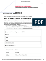 List of NFPA Codes and Standards