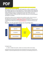 Benefits of Lift-and-Shift Strategy For Cloud Migration: Compute Storage Network On-Premise Infrastructure
