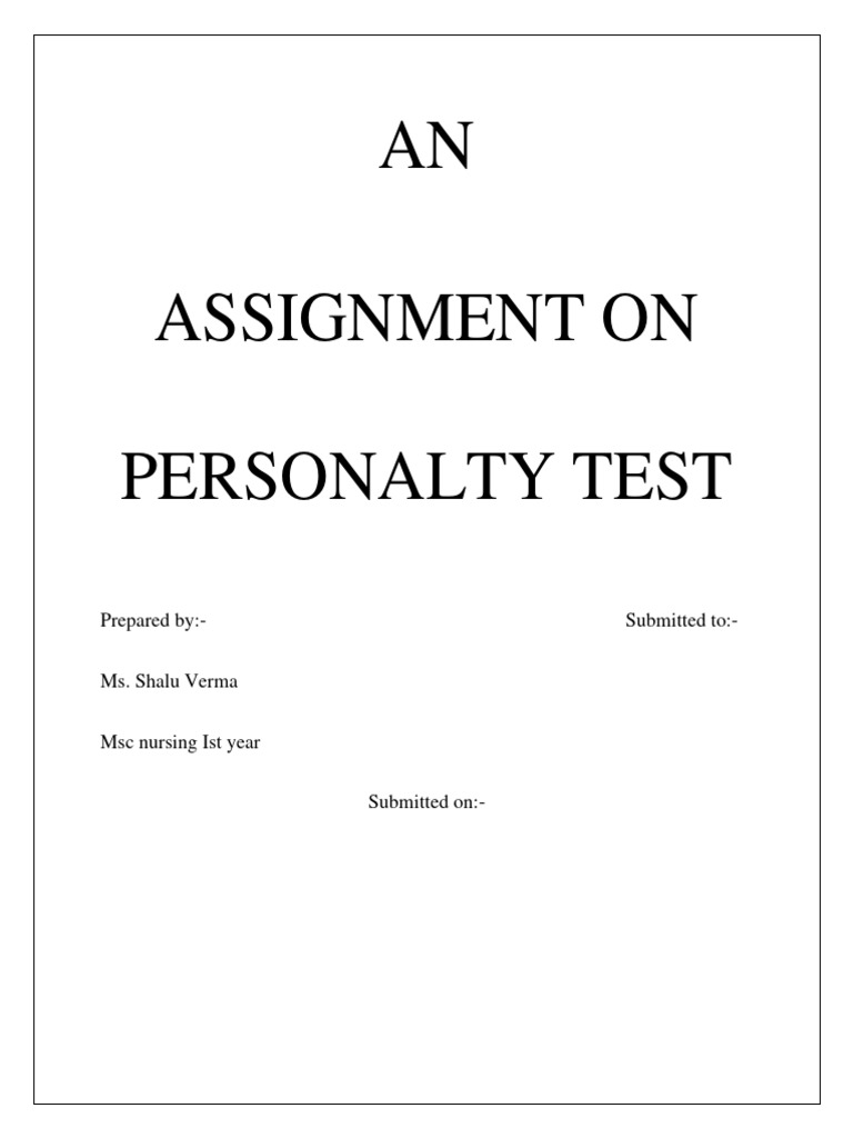 Overview of Personality Tests | PDF | Evaluation Methods | Cognition