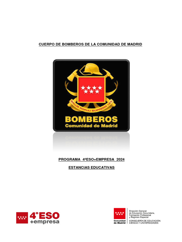 Programa 4 ESO Bomberos CM 2024 | PDF