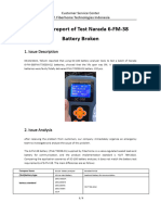 Analysis Report of Test Narada 6-FM-38 Battery Broken