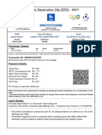 Electronic Reservation Slip (ERS) : 2405732941 12650/ypr Sampark KRT Sleeper Class (SL)