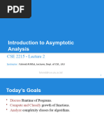 Introduction To Asymptotic Analysis