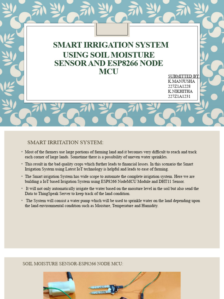 IOT Project-1 SMART IRRIGATION | PDF | Internet Of Things | Humidity