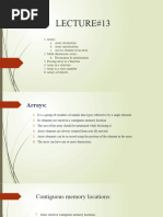 Lec 11 Arrays