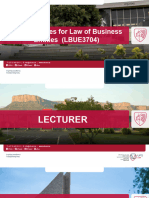 Law of Business Entities (LBUE3704) Slides Unit 1 Sole Proprietorship