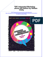 Full Download Ebook PDF Integrated Marketing Communications 5Th Edition by William Chitty Ebook PDF Docx Kindle Full Chapter
