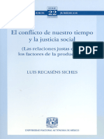 El Conflicto de Nuestro Tiempo y La Justicia Social (Las Relaciones Justas Entre Los Factores de La Producción) - Luis Recaséns Siches