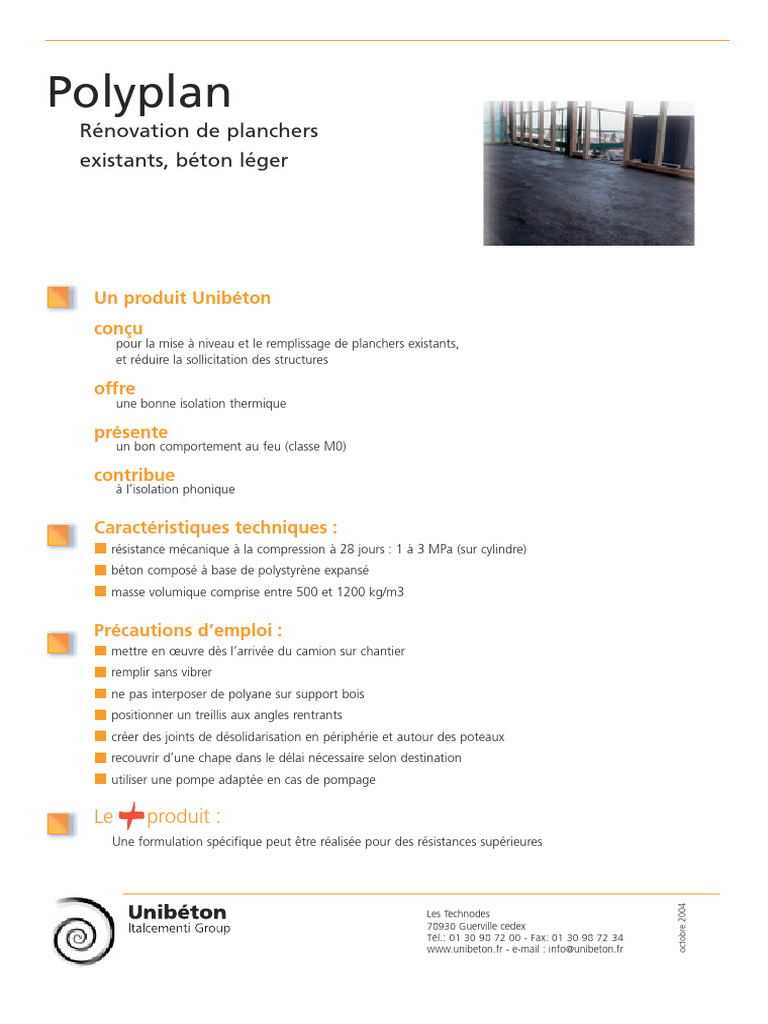 Polyplan : Béton léger pour planchers | PDF