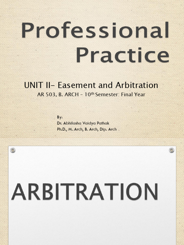 Easement and Arbitration Report Guide | PDF