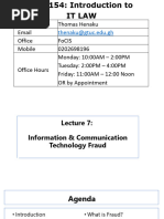 CIIS154 IT Law Lecture 7 - Information Communication Technology Fraud