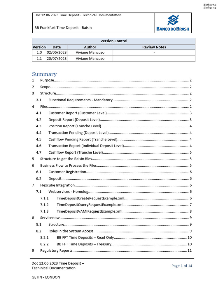 Time Deposit Technical Documentation | PDF | Deposit Account | Banks