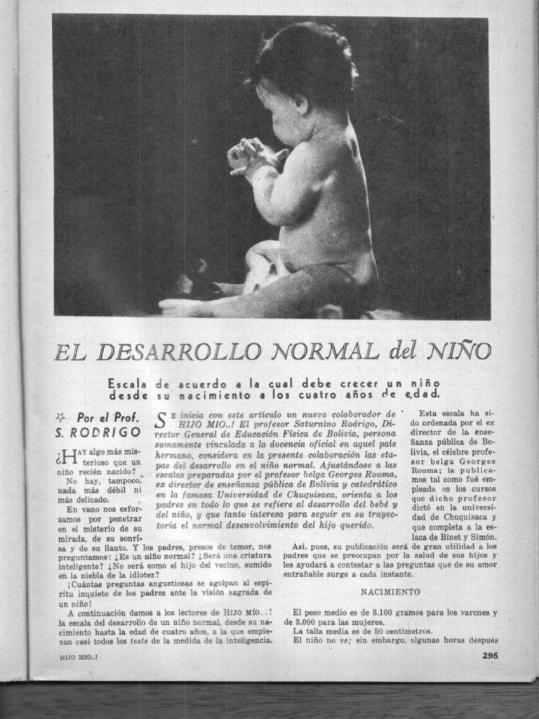 12 - Rodrigo (1936) - El Desarrollo Normal Del Niño | PDF