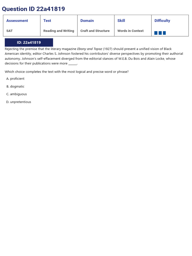 SAT Craft and Structure Practice Guide | PDF | Taste | Umami