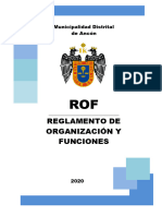 Reglamento de Organización Y Funciones