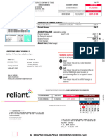 Recent Reliant Energy Bill