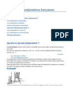 Les Prépositions Françaises