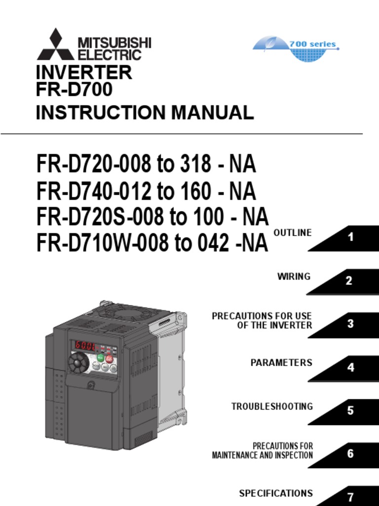 USED 1/4 HP Mitsubishi FR-D710W-014-NA Inverter Variable Frequency Drive 