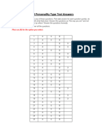 EE AM Personality Test Answer Sheet - PATHUM ALAHAKOON