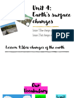 Unit 4 - L1, L2 - Earth's Surface Changes