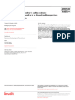 Mondialisation: Du Géo-Culturel Au Bio-Politique Globalization: From Geo-Cultural To Biopolitical Perspectives