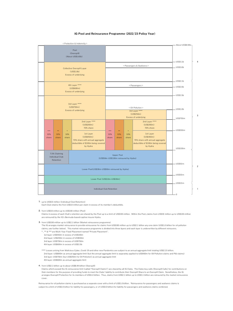 Diagramme of International Group Reinsurance Programme For 2022 23 ...
