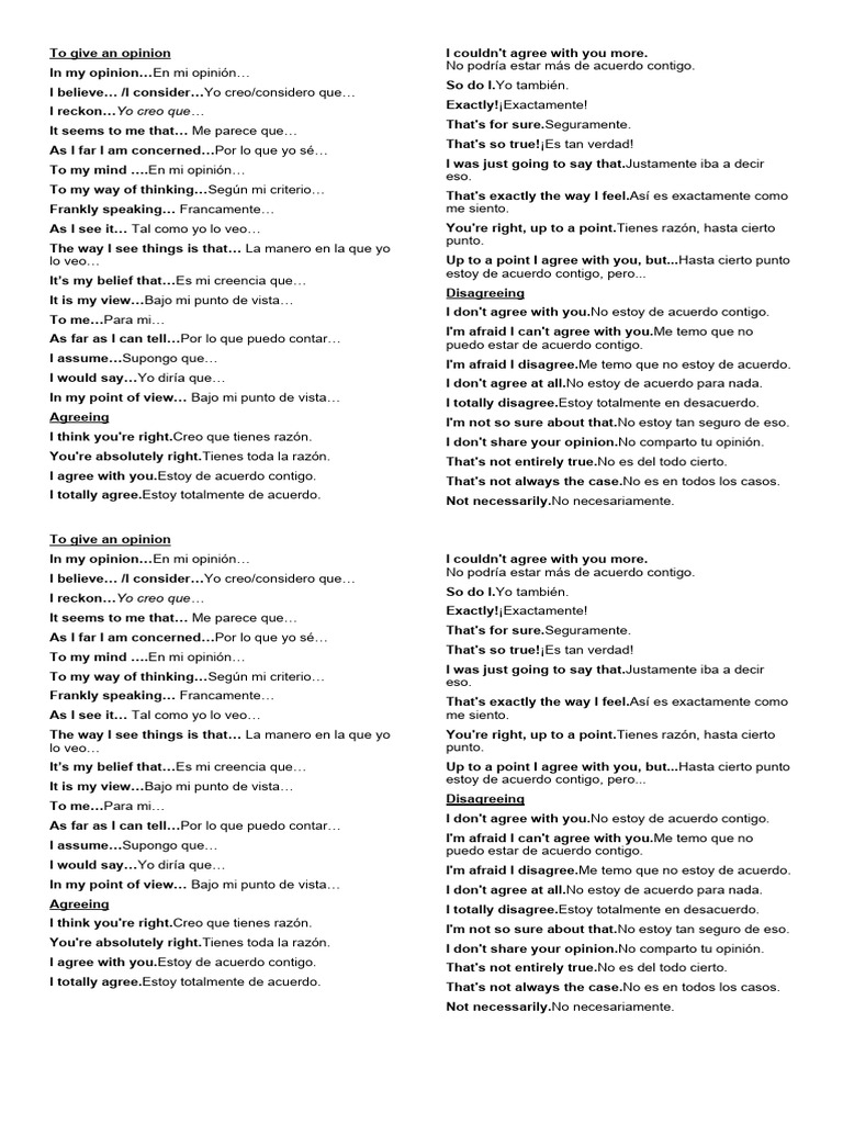 How To Give Opinions | PDF | Filosofía | Artes del Lenguaje y Comunicación