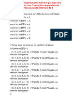 Exemplo de Programa para Arduino Que Liga Uma Árvore de Natal Com 7 Variações de Padrões de Piscar